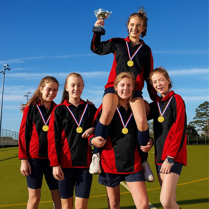 Shindel 24PCS Gold Medals, Winner Award Medals Plastic with Neck Ribbon Kindergarten Graduation Medal for Kids Field Day Awards for Sports - Image 4